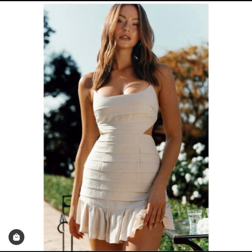 Gorgeous ivory cut out dress